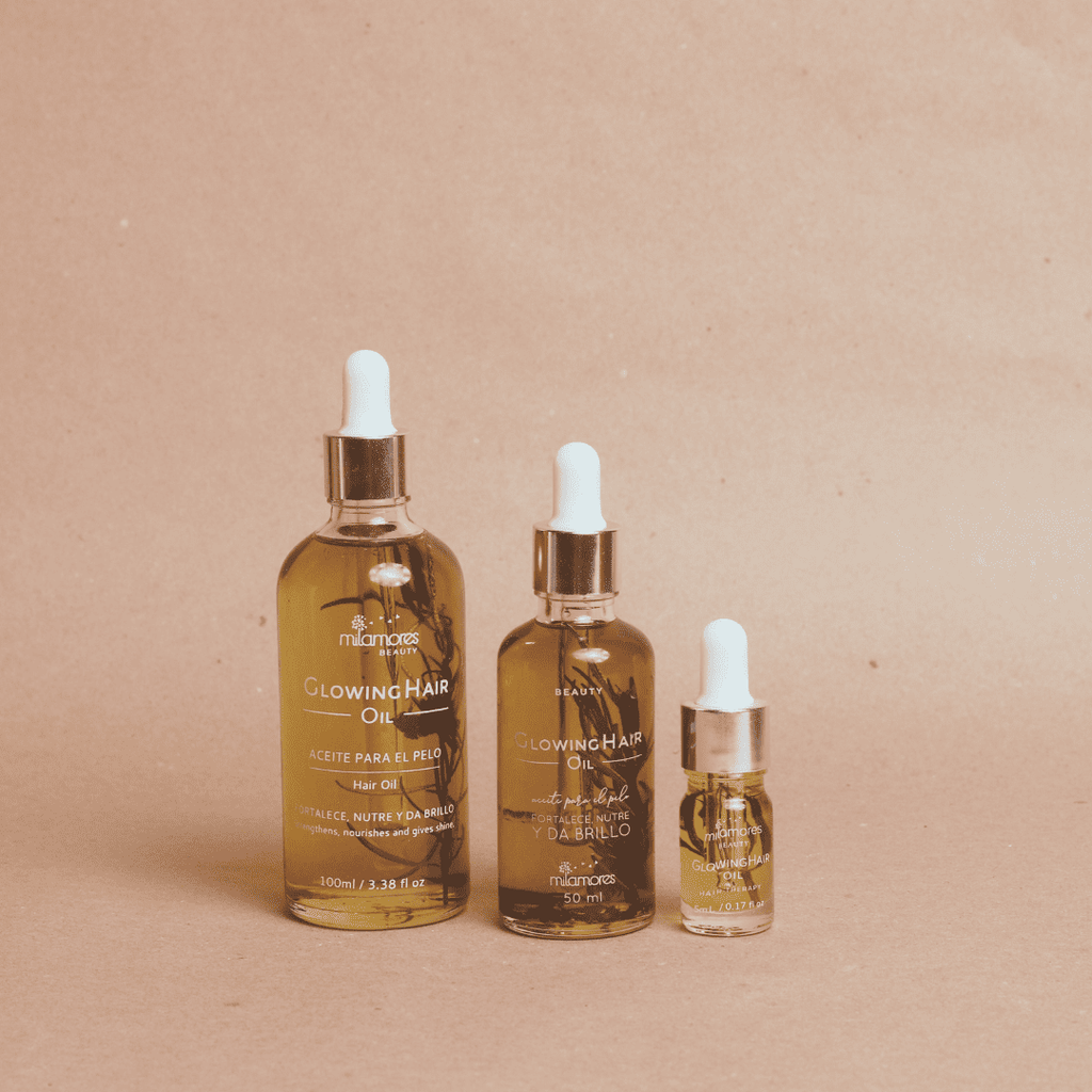 Aceite natural para puntas y caída del cabello