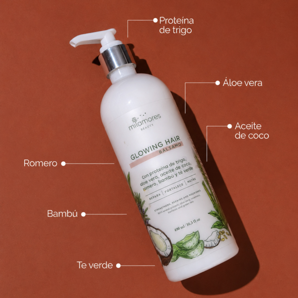 Bálsamo acondicionador 3 en 1: Acondicionador, crema para peinar y tratamiento capilar